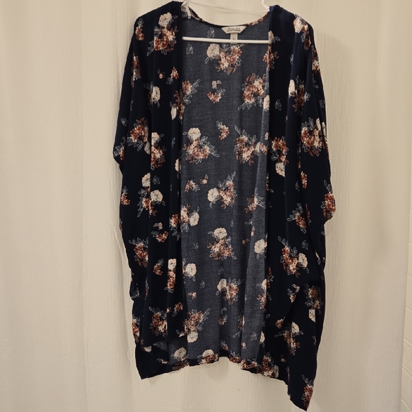 Krazy Kat Tops - Krazy Kat Blue Floral Kimono